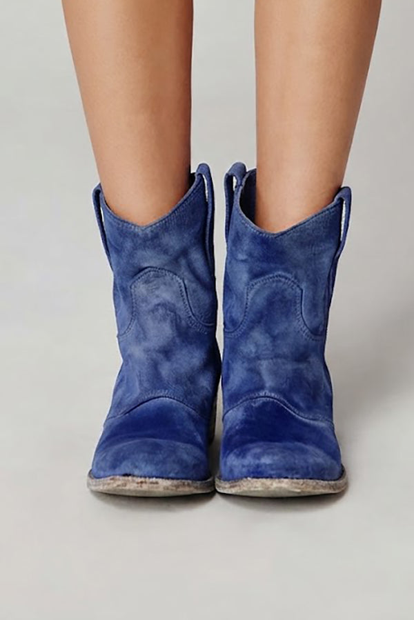 Emma · Botines de ante tacón bajo — vista 10 — Nola Bellari