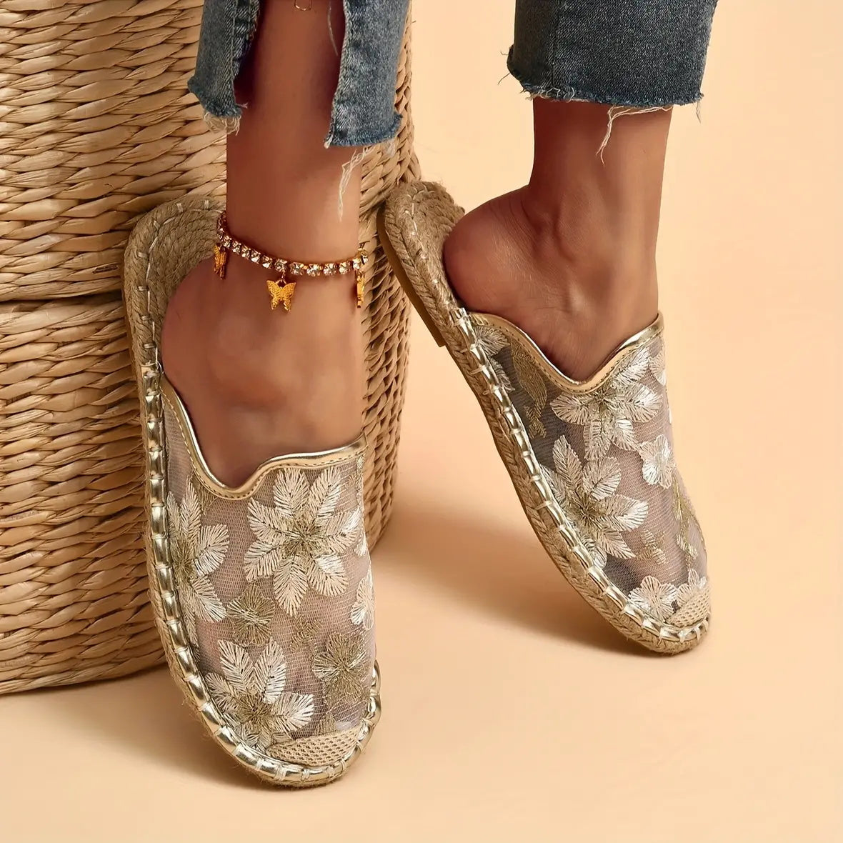 Vera · Sandalias planas tejidas — vista 3 — Nola Bellari