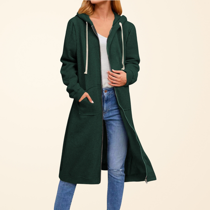 Cárdigan largo Brixley en verde oscuro