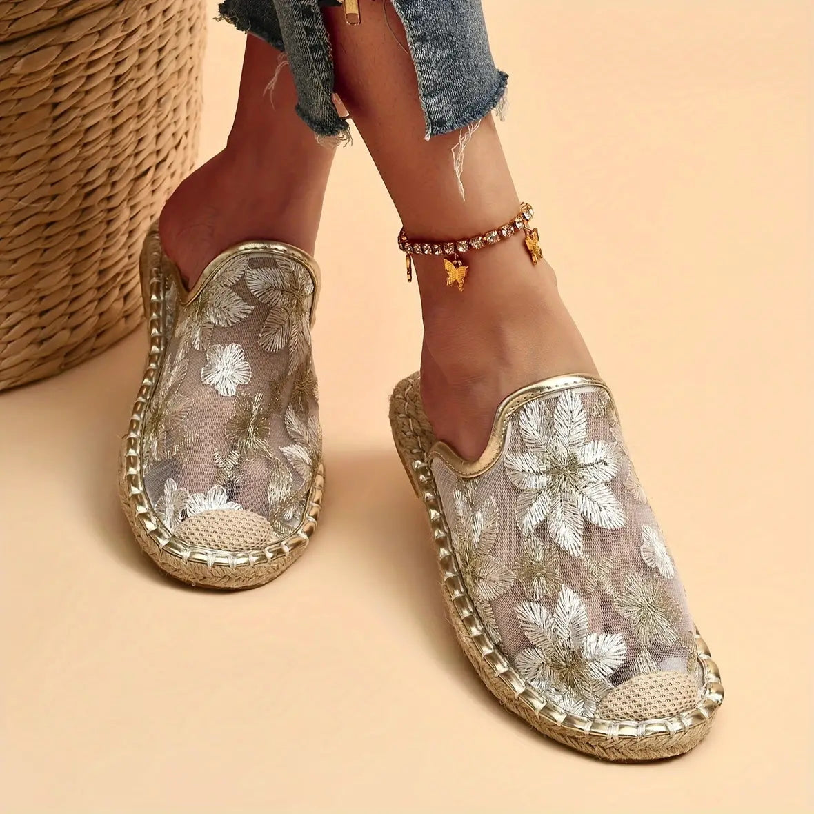 Vera · Sandalias planas tejidas — vista 2 — Nola Bellari