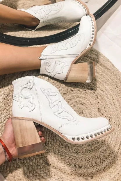 Rocío · Botines de tacón con pedrería — vista 7 — Nola Bellari