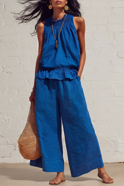 Adela · Conjunto lino top volante y pantalón — vista 8