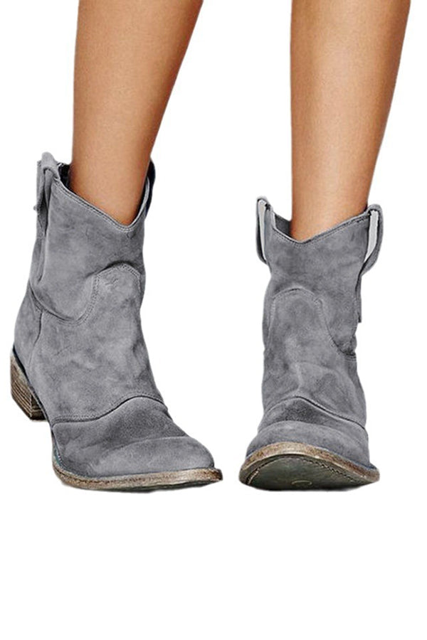 Emma · Botines de ante tacón bajo — vista 8 — Nola Bellari