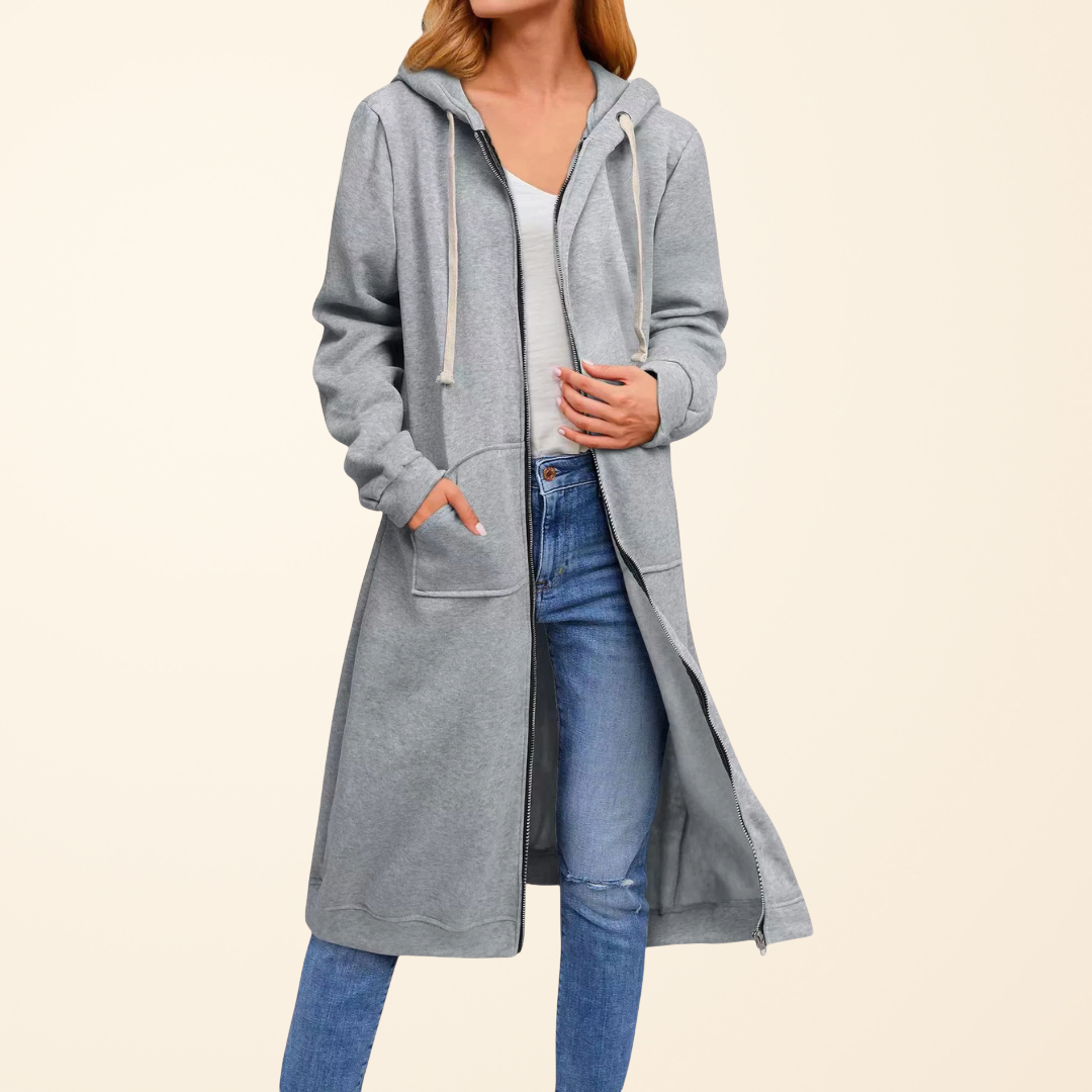 Cárdigan largo Brixley en gris