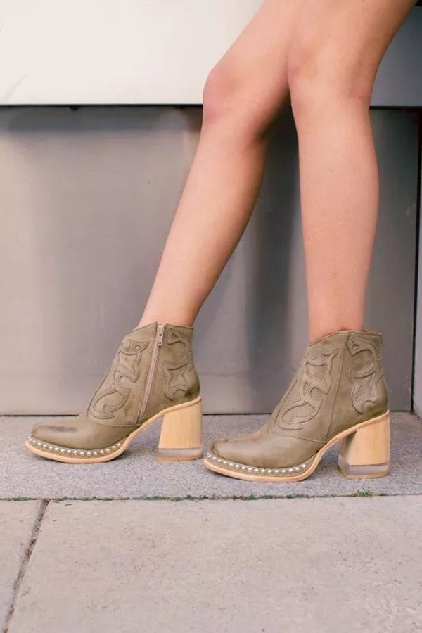 Rocío · Botines de tacón con pedrería — vista 5 — Nola Bellari