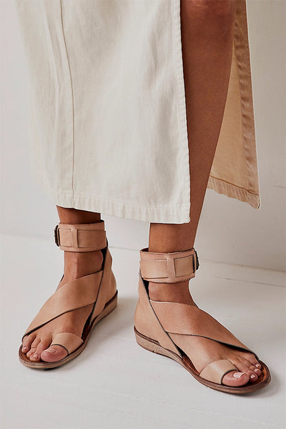 Bruna · Sandalias romanas de borlas — vista 3 — Nola Bellari