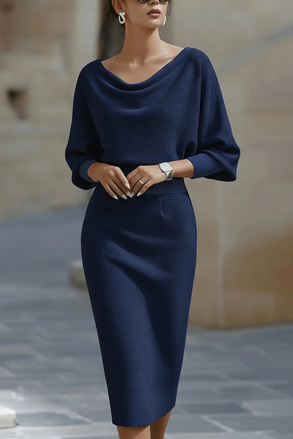 Salma · Vestido midi manga murciélago — vista 3