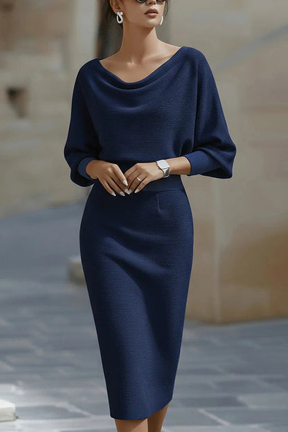 Salma · Vestido midi manga murciélago — vista 3