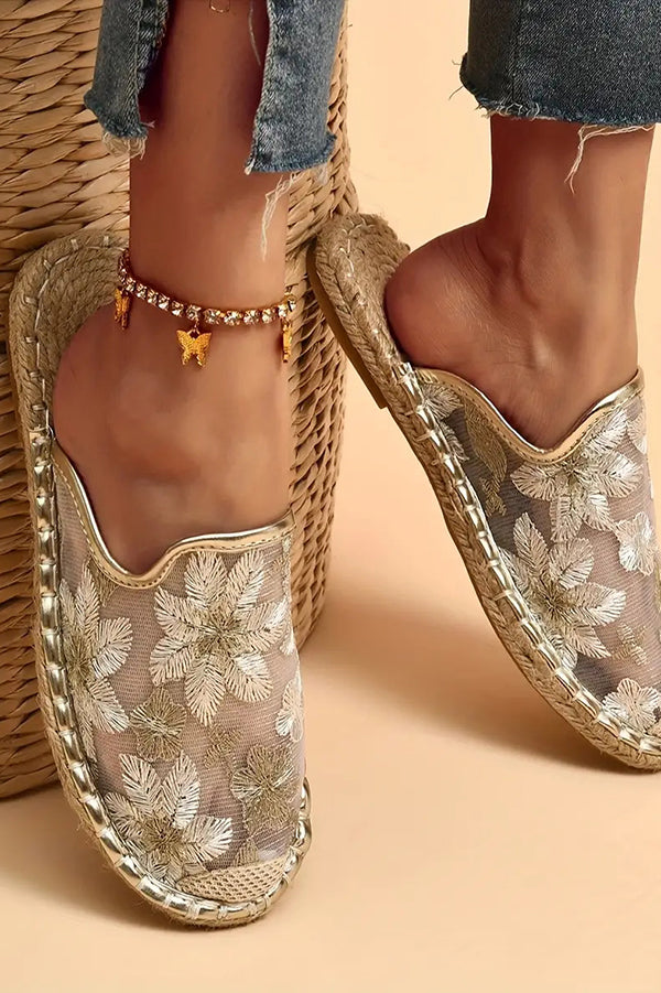Vera · Sandalias planas tejidas — Nola Bellari