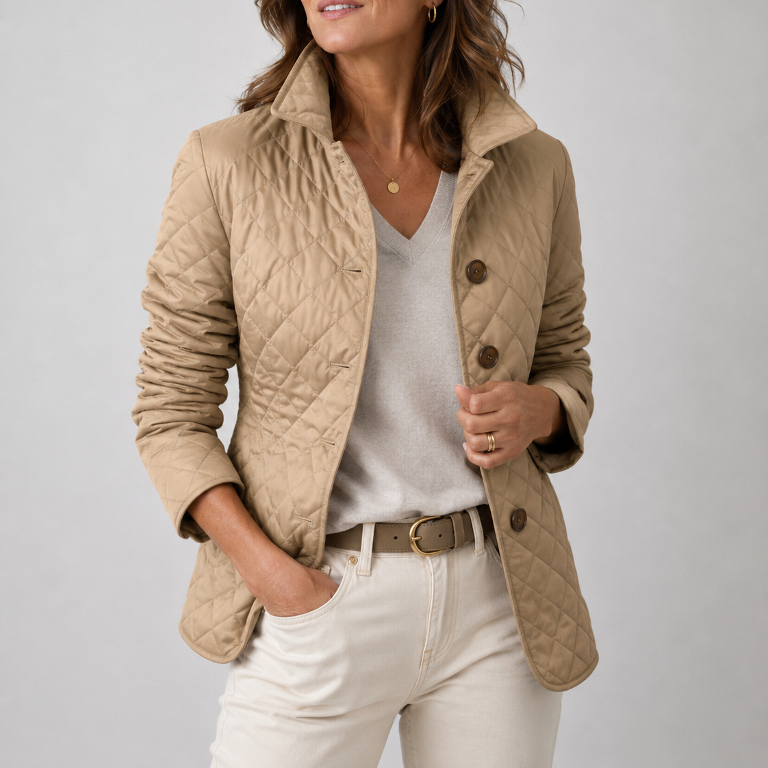 Chaqueta acolchada Kelley en caqui
