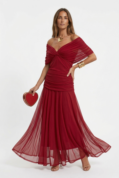 Nora · Vestido largo con cuello en v — Nola Bellari — vista 6