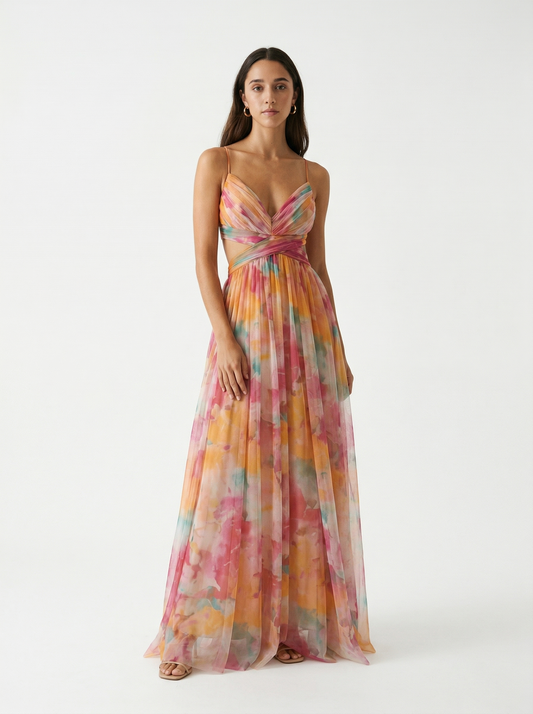 Lola · Vestido largo floral — Nola Bellari