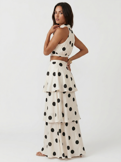 Lucía · Conjunto top y falda larga de lunares — Nola Bellari — vista 3