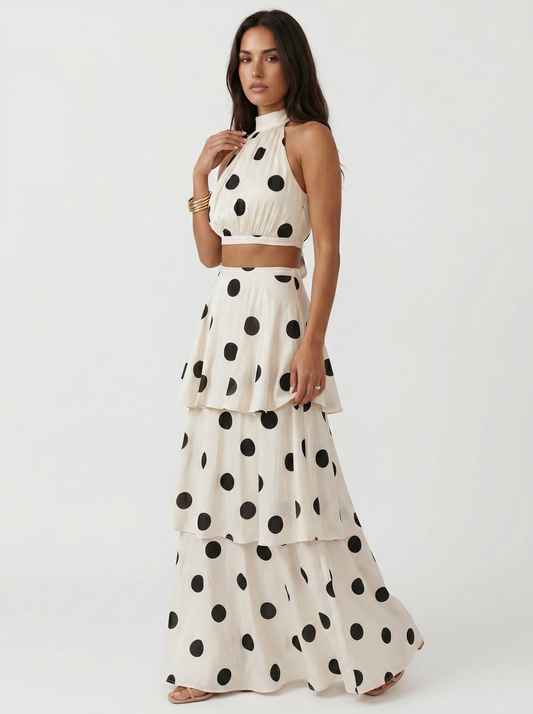Lucía · Conjunto top y falda larga de lunares — Nola Bellari — vista 2