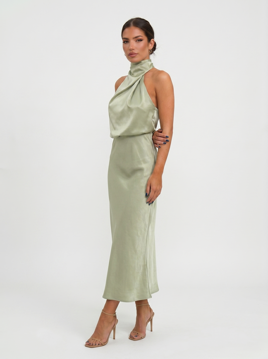 Carmina · Vestido largo con cuello halter — Nola Bellari — vista 2