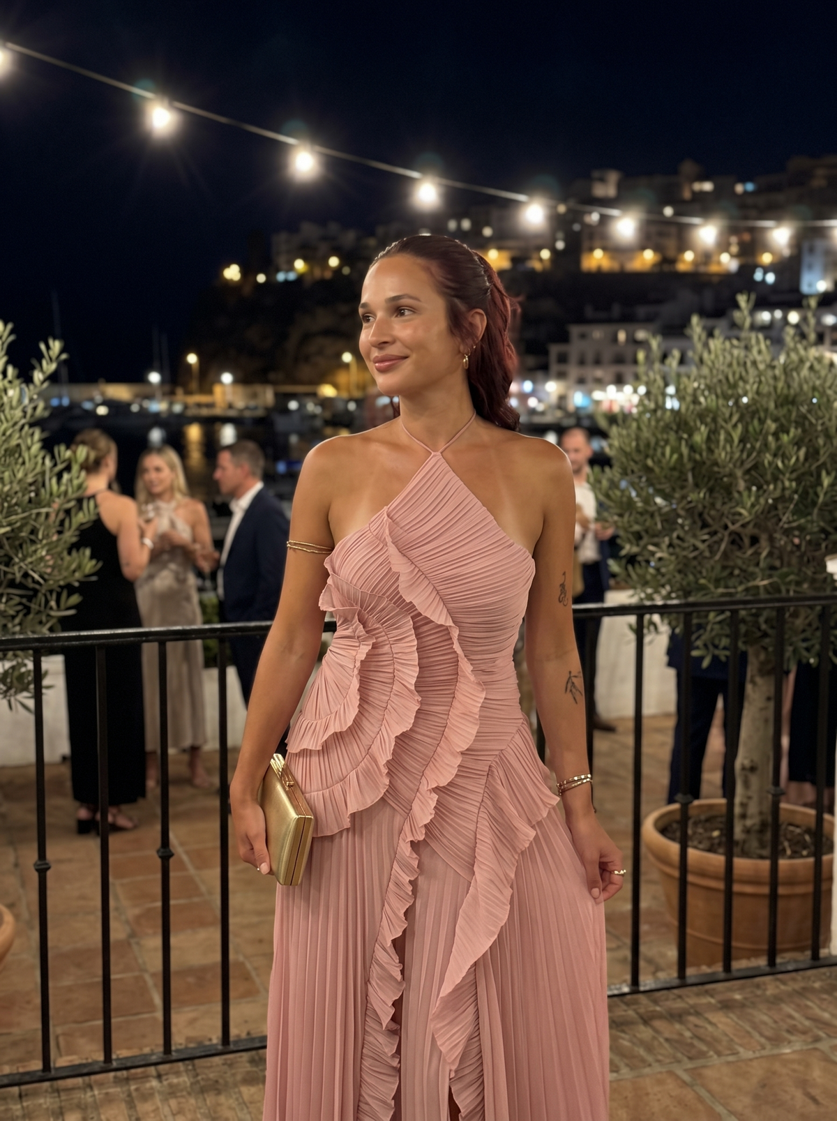 Ariadna · Vestido largo plisado con volantes — Nola Bellari — vista 11