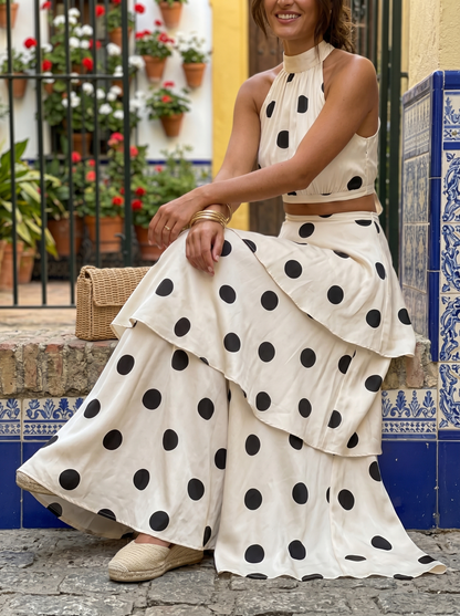 Lucía · Conjunto top y falda larga de lunares — Nola Bellari — vista 5