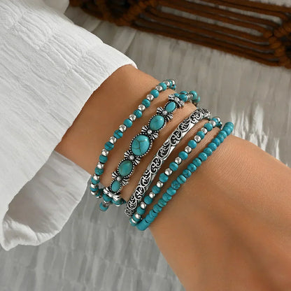 MAËLYS | Pulsera Multihilo Turquesa Refinada