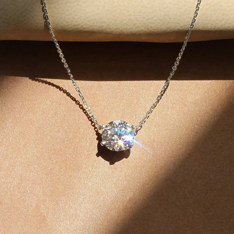 NAIA | Collar Solitario Elegante de Cristal