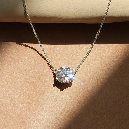 NAIA | Collar Solitario Elegante de Cristal