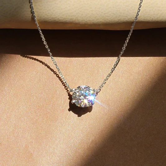 NAIA | Collar Solitario Elegante de Cristal
