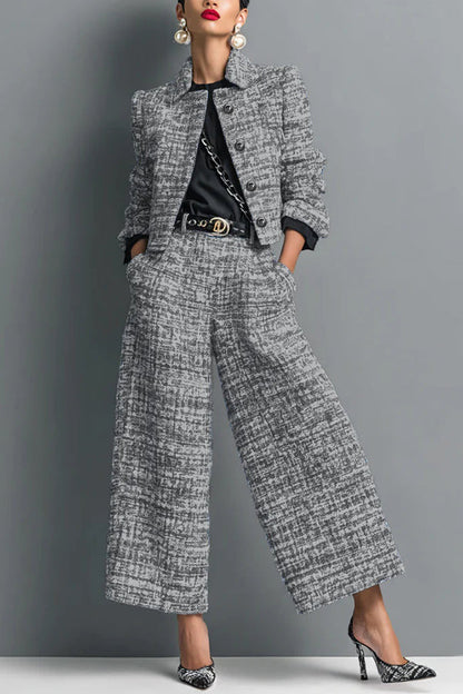 Clara · Conjunto blazer y pantalón ancho — vista 2