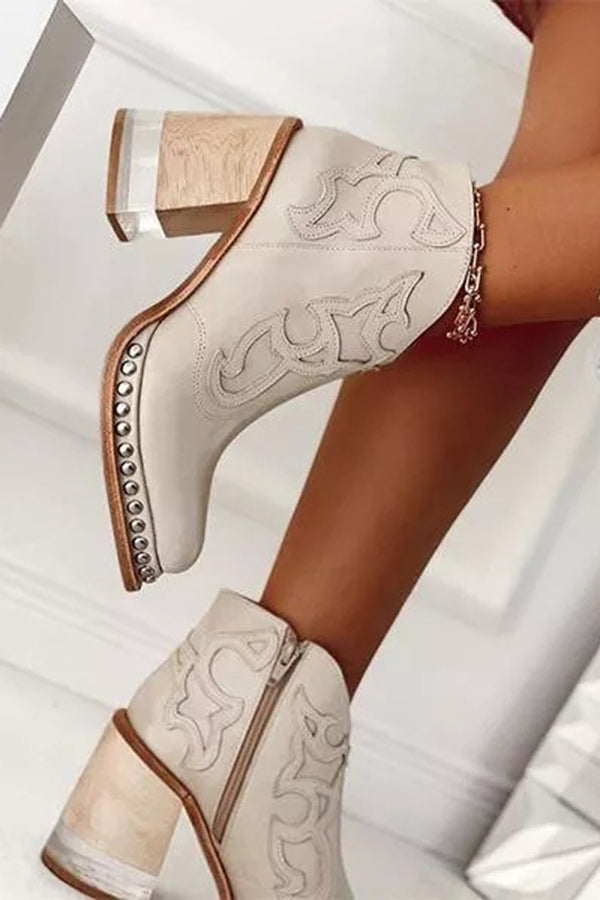 Rocío · Botines de tacón con pedrería — vista 8 — Nola Bellari