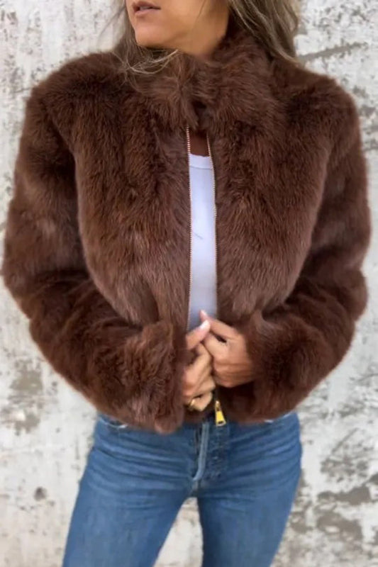 Fabiola · Chaqueta pelo sintético cremallera — Nola Bellari