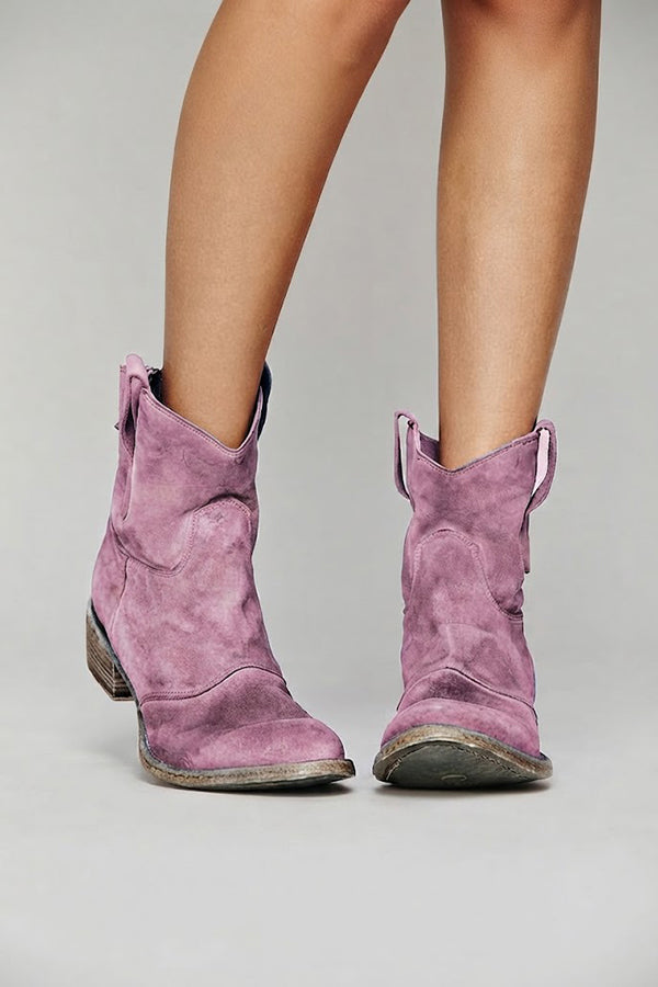 Emma · Botines de ante tacón bajo — vista 7 — Nola Bellari