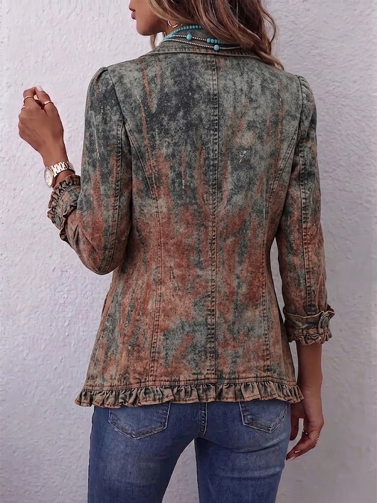 Flaminia | Chaqueta Vintage Estampado Difuminado Texturizado
