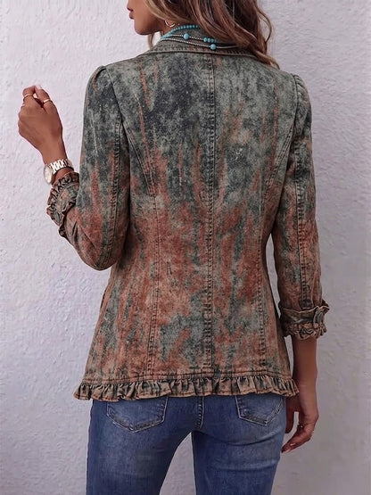 Flaminia | Chaqueta Vintage Estampado Difuminado Texturizado