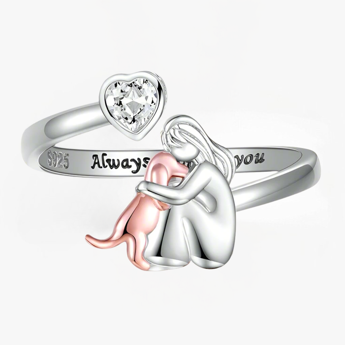 ANNE | Anillo con Icono de Mascotas (Rosa)